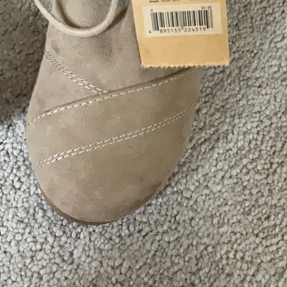 Womens Tan Suede Wedged Ankle Boots US 7 - Picture 4 of 5